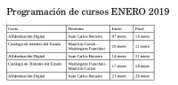 PROGRAMACIÓN ENERO 2019