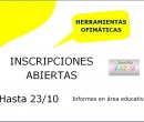 Inscripciones Abiertas