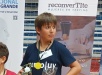 Juan Ignacio junto a su robots y su trofeo de 2do puesto