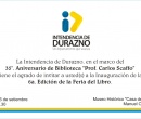 Invitación a la Feria del Libro de Durazno