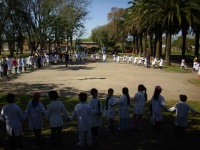 Actividades realizadas en la plaza de Toledo con escolares