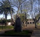 El centro de la Plaza de Soca, con el monumento a Artigas.