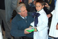 Presidente Tabaré Vázquez y Matías Reyes