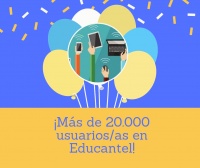 ¡Más de 20.000 usuaria/os en Educantel!