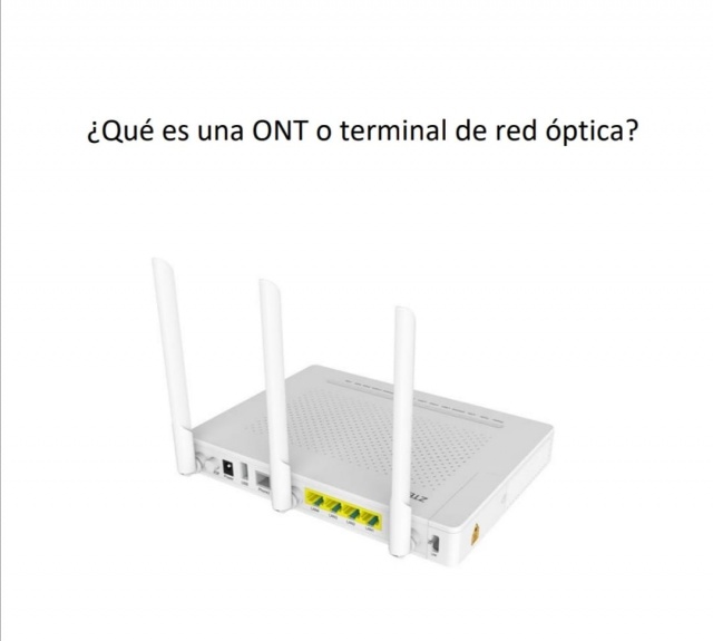 Internet de fibra óptica, Módem router concentrador de red . cable